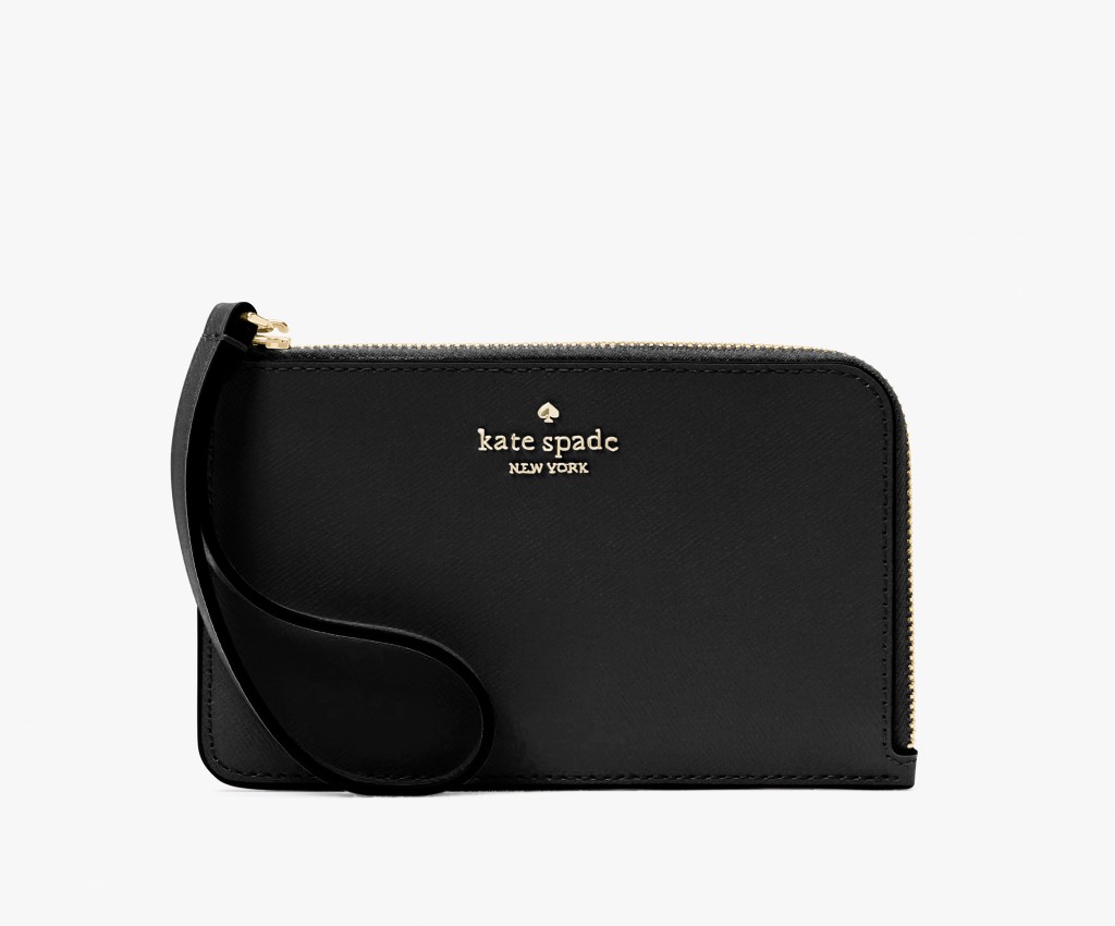Lucy Small Card Holder Wristlet (Black)